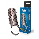Дымчатая насадка на пенис с шипами и выпуклостями - 12,5 см. - Sex Expert - в Балаково купить с доставкой