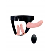 Женский страпон с 3 насадками и вибрацией - Erowoman-Eroman - купить с доставкой в Балаково