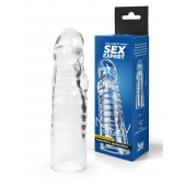 Прозрачная закрытая насадка на член - 15 см. - Sex Expert - в Балаково купить с доставкой