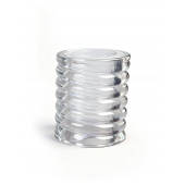 Прозрачная сквозная насадка на пенис с ребрышками - Sex Expert - в Балаково купить с доставкой