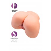 Телесный мастурбатор в форме попки с 2 любовными входами - No Name - в Балаково купить с доставкой