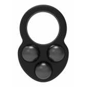 Черное эрекционное кольцо с утяжелителями - Dream Toys - в Балаково купить с доставкой