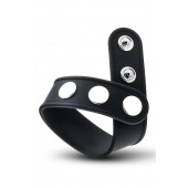 Черное эрекционное кольцо на кнопках - Blush Novelties - в Балаково купить с доставкой