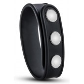 Черное эрекционное кольцо на кнопках - Blush Novelties - в Балаково купить с доставкой