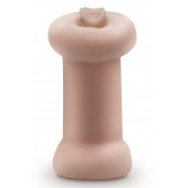 Телесный люминесцентный двусторонний мастурбатор Tasha - Blush Novelties - в Балаково купить с доставкой