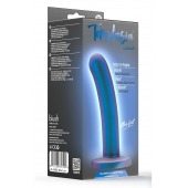 Синяя насадка с гладкой поверхностью Surrender 5.75 Inch Intermediate Pegging Dildo - 14,6 см. - Blush Novelties - купить с доставкой в Балаково
