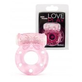 Розовое эрекционное виброкольцо с бабочкой - 1137 - в Балаково купить с доставкой