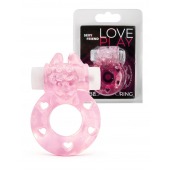 Розовое эрекционное виброкольцо в форме зайчика - 1137 - в Балаково купить с доставкой