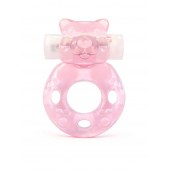 Розовое эрекционное виброкольцо в форме мишки - 1137 - в Балаково купить с доставкой