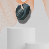 Серый сквозной мастурбатор с вибрацией Manwan Starter - Manwan - в Балаково купить с доставкой