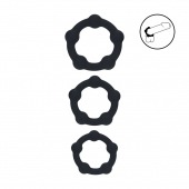 Набор из 3 эрекционных колец Beaded Silicone Cockring Set - Shots Media BV - в Балаково купить с доставкой