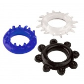 Набор из 3 эрекционных колец разного цвета и рельефа - Boys of Toys - в Балаково купить с доставкой