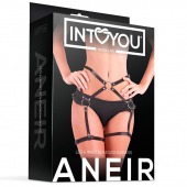 Черные стрепы на бёдра Aneir - Intoyou - купить с доставкой в Балаково