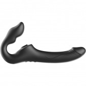 Черный безремневой страпон с 3 моторами - Ibiza - купить с доставкой в Балаково