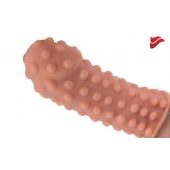 Насадка на фаллос с бугорками по поверхности - 14,7 см. - KOKOS - в Балаково купить с доставкой