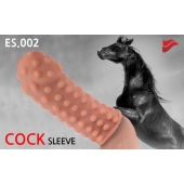 Насадка на фаллос с бугорками по поверхности - 14,7 см. - KOKOS - в Балаково купить с доставкой