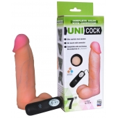 Фаллическая насадка Харнесс UNICOCK 7  с вибрацией - 19 см. - LOVETOY (А-Полимер) - купить с доставкой в Балаково