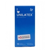 Классические презервативы Unilatex Natural Plain - 12 шт. + 3 шт. в подарок - Unilatex - купить с доставкой в Балаково