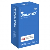 Классические презервативы Unilatex Natural Plain - 12 шт. + 3 шт. в подарок - Unilatex - купить с доставкой в Балаково