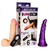 Вибрострапон с двумя насадками UniStrap - 18 и 18 см. - LOVETOY (А-Полимер) - купить с доставкой в Балаково