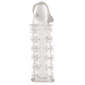 Гелевая прозрачная насадка с шипами - 12 см. - Toyfa Basic - в Балаково купить с доставкой