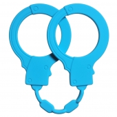 Голубые силиконовые наручники Stretchy Cuffs Turquoise - Lola Games - купить с доставкой в Балаково