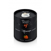 Массажная свеча с ароматом клубники Bougie de Massage Gourmande Fraise - 80 мл. - Plaisir Secret - купить с доставкой в Балаково