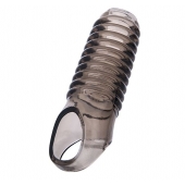 Дымчатая насадка с рёбрышками и подхватом мошонки ToyFa XLover - 12,5 см. - ToyFa - в Балаково купить с доставкой