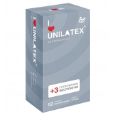 Презервативы с рёбрами Unilatex Ribbed - 12 шт. + 3 шт. в подарок - Unilatex - купить с доставкой в Балаково