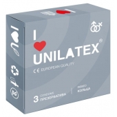 Презервативы с рёбрами Unilatex Ribbed - 3 шт. - Unilatex - купить с доставкой в Балаково