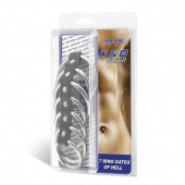 Хомут на пенис из 7 колец 7 Ring Gates Of Hell - BlueLine - купить с доставкой в Балаково