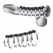 Хомут на пенис из 7 колец 7 Ring Gates Of Hell - BlueLine - купить с доставкой в Балаково