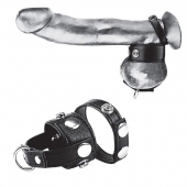 Утяжка для мошонки и пениса Cock Ring With 1  Ball Stretcher And Optional Weight Ring - BlueLine - купить с доставкой в Балаково