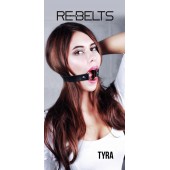 Чёрный кожаный чокер-кляп Tyra Black - Rebelts - купить с доставкой в Балаково