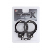 Чёрные наручники из листового металла BONDX METAL CUFFS BLACK - Dream Toys - купить с доставкой в Балаково
