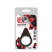 Чёрное эрекционное кольцо LIT-UP SILICONE STIMU RING 1 BLACK - Dream Toys - в Балаково купить с доставкой