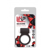 Чёрное эрекционное виброкольцо LIT-UP SILICONE STIMU RING 3 BLACK - Dream Toys - в Балаково купить с доставкой