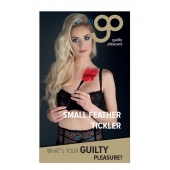 Пластиковая метелочка с красными пёрышками Small Feather Tickler - 32 см. - Blush Novelties - купить с доставкой в Балаково
