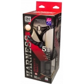 Пояс харнесс премиум класса WOMAN SIMPLEX(S) с 3 черными насадками - LOVETOY (А-Полимер) - купить с доставкой в Балаково