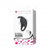 Чёрное эрекционное кольцо с вибрацией Rabbit Vibrator - Baile - в Балаково купить с доставкой