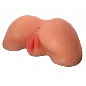 Телесная вибровагина из киберкожи с выносным пультом - LOVETOY (А-Полимер) - в Балаково купить с доставкой