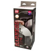 Кожаный пояс харнесс WOMAN LONG премиум класса с 3 насадками - LOVETOY (А-Полимер) - купить с доставкой в Балаково