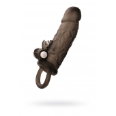 Чёрная насадка на пенис Toyfa XLover с вибрацией - ToyFa - в Балаково купить с доставкой