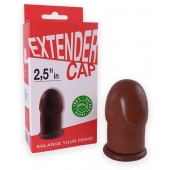 Коричневый латексный удлинитель пениса 2.5 in - Sitabella - в Балаково купить с доставкой