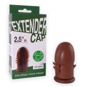 Коричневый латексный удлинитель пениса 2.5 in с шипиками - Sitabella - в Балаково купить с доставкой
