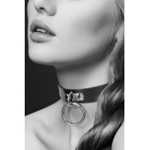 Узенький ошейник из полиуретана с кольцом - Bijoux Pour Toi - купить с доставкой в Балаково