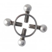 Серебристые зажимы для сосков на винтах - ToyFa - купить с доставкой в Балаково