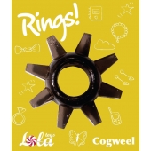 Чёрное эрекционное кольцо Rings Cogweel - Lola Games - в Балаково купить с доставкой