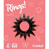 Чёрное эрекционное кольцо Rings Cristal - Lola Games - в Балаково купить с доставкой