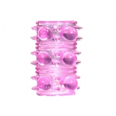 Розовая насадка на пенис Rings Armour - Lola Games - в Балаково купить с доставкой